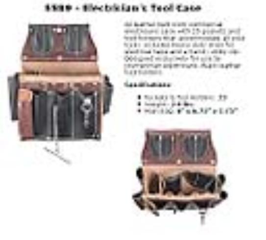 Occidental Leather 5589 Electricians Tool Case Jobsite